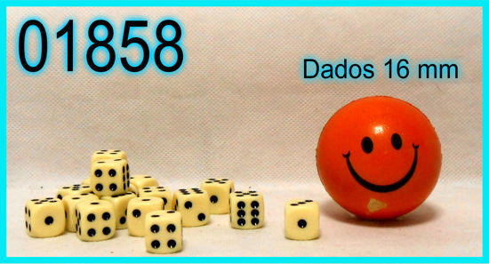 Imagen de DADOS 16MM HUESO REDONDO 6.25